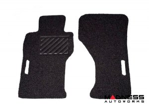 FIAT 124 Floor Mats - All Weather - Rubber Woven Carpet - Black